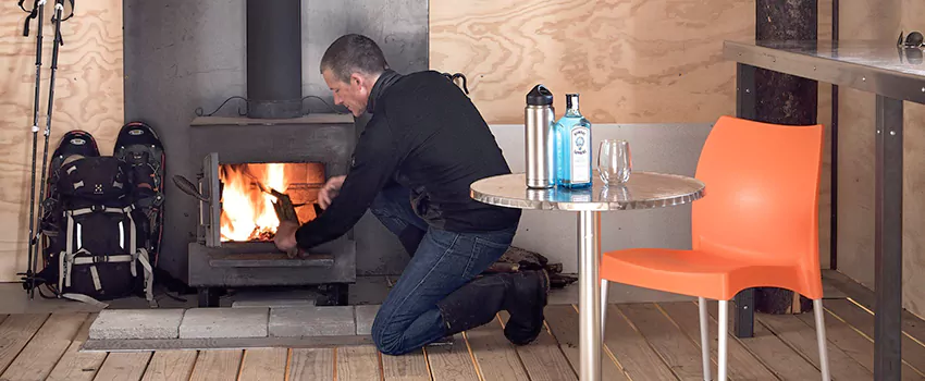 Open Hearth Wood Fireplace Installation in Dominion, NS